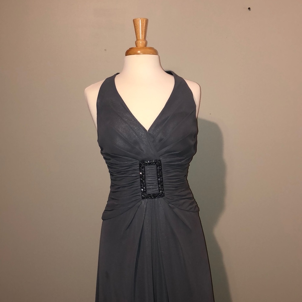 Grey David’s bridal formal dress